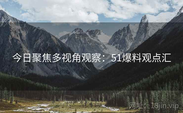 今日聚焦多视角观察:51爆料观点汇 今日聚焦多视角观察:51爆料观点汇