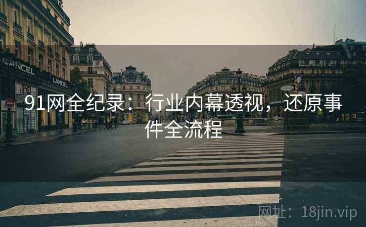 91网全纪录:行业内幕透视,还原事件全流程 91网全纪录:行业内幕透视,还原事件全流程