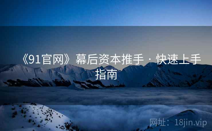 《91官网》幕后资本推手 · 快速上手指南 《91官网》幕后资本推手 · 快速上手指南